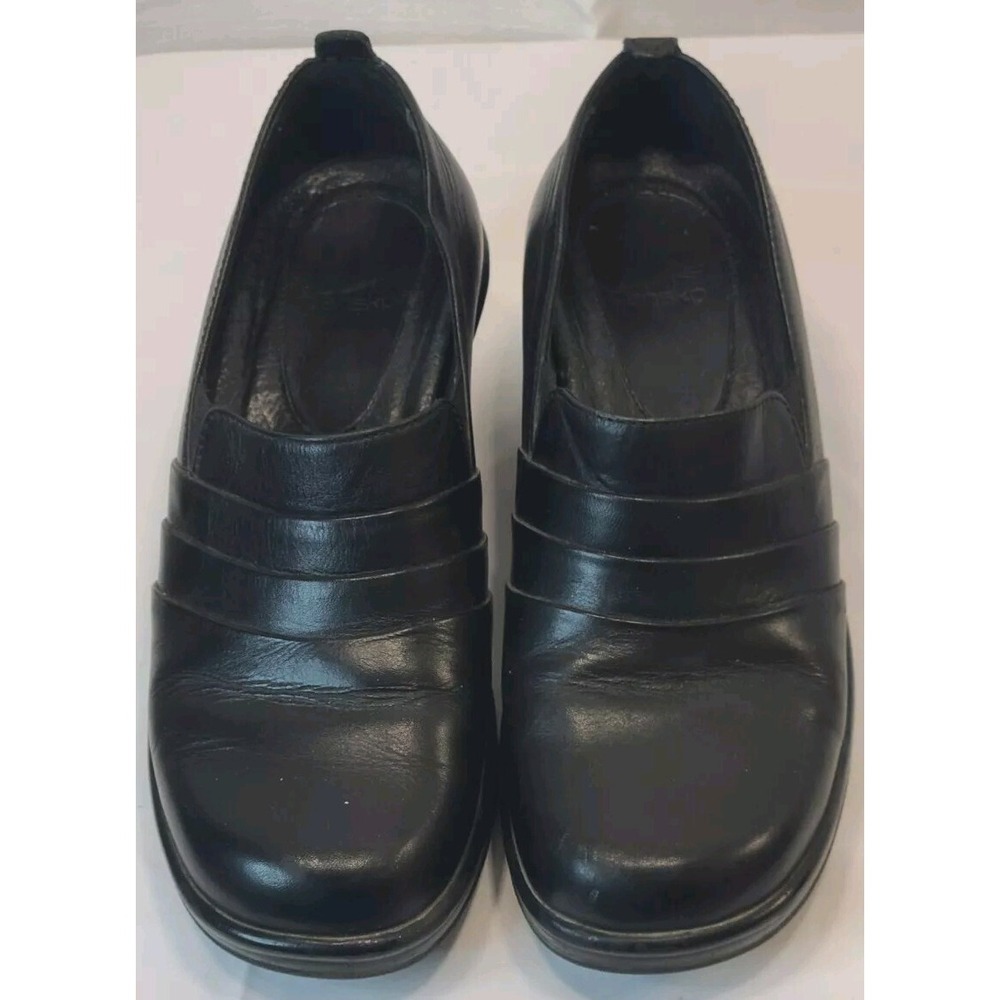 Dansko Classic Black Leather Clogs